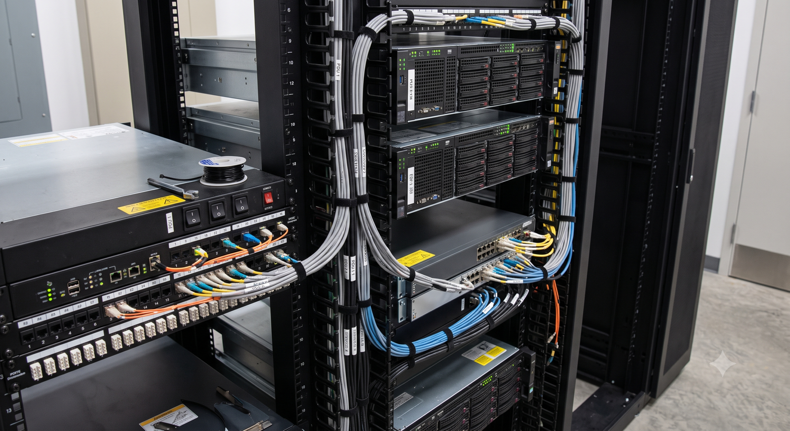 Instalasi perangkat jaringan enterprise di ruang server
